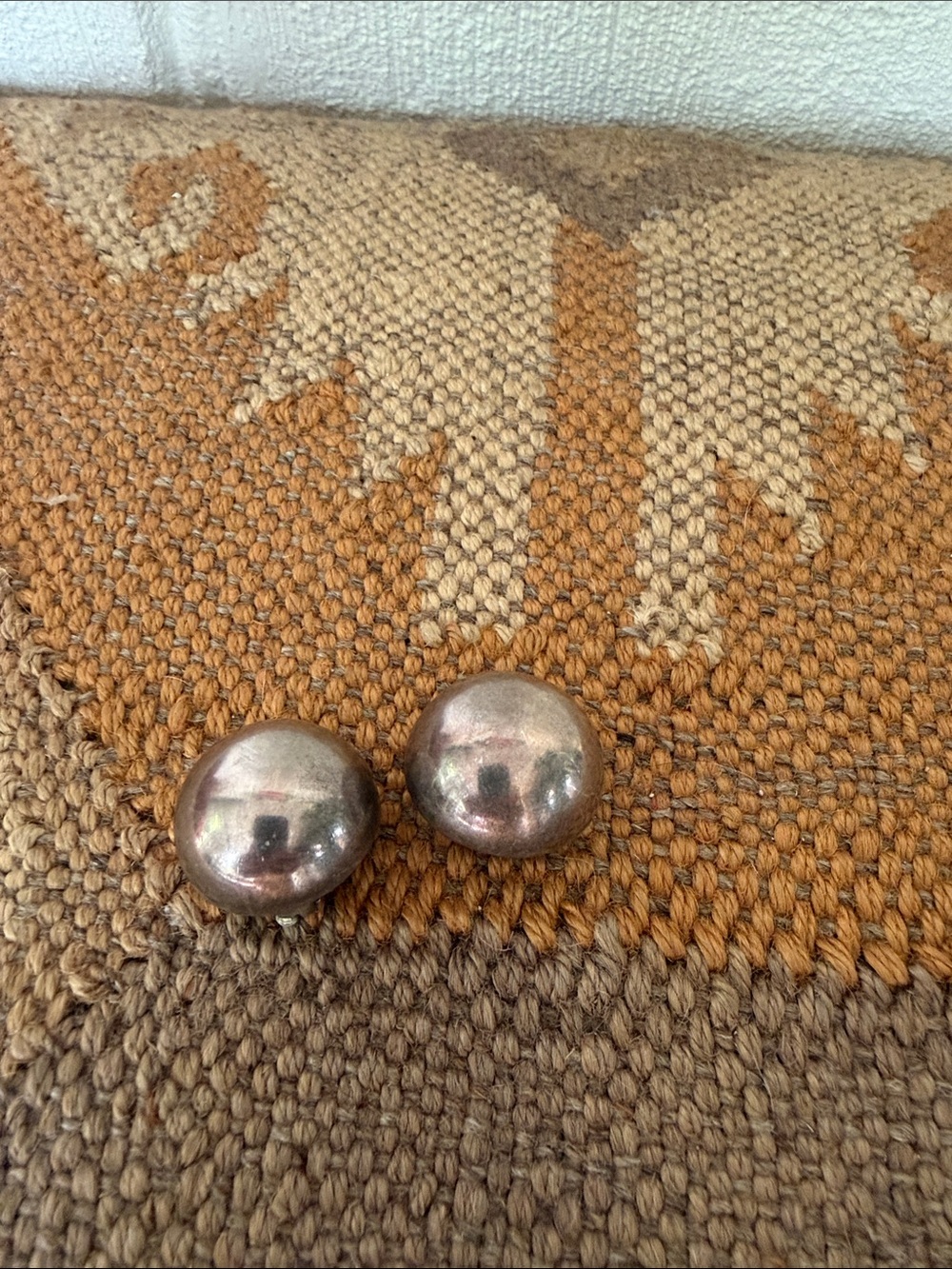 Heavy sterling clip on earrings